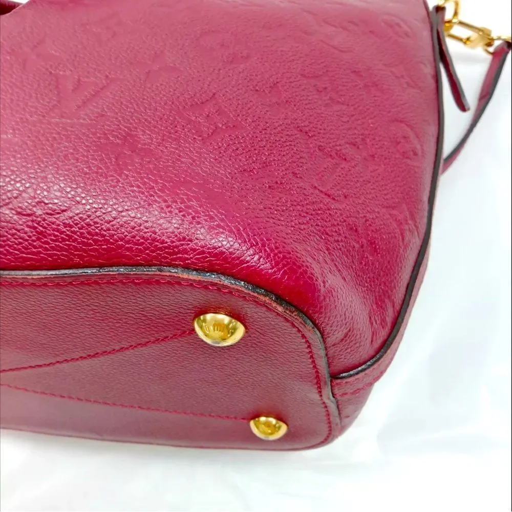 Auth Louis Vuitton LV Shoulder Bag M50638  MAZARINE PM Red Monogram Empreinte